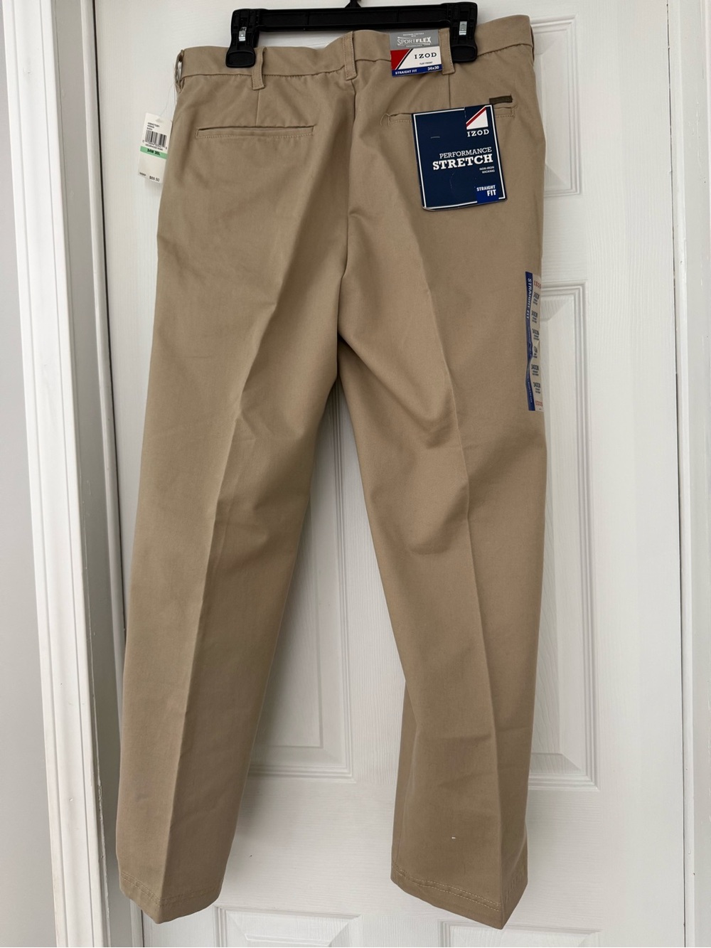 Izod Men's Stretch Chinos in Khaki Tan